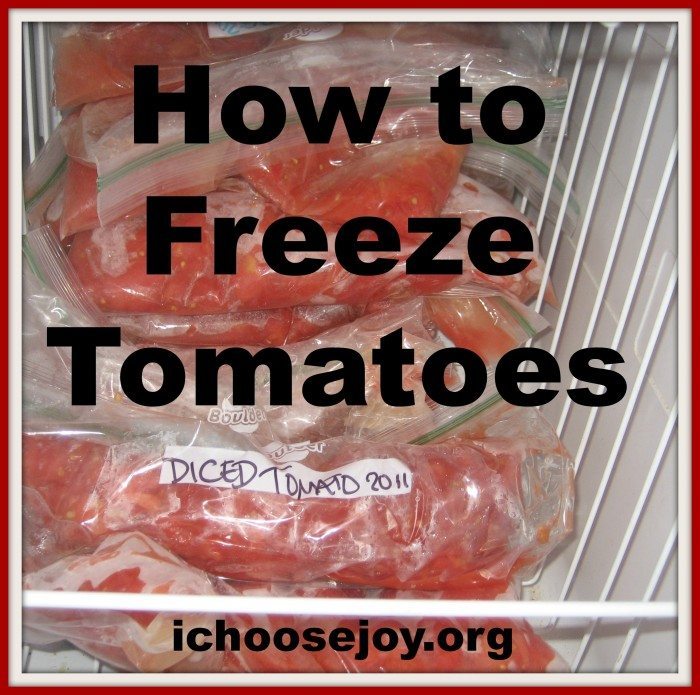 How To Freeze Tomatoes