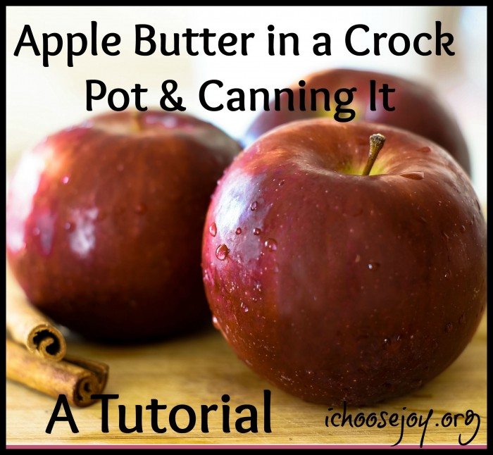 Apple Butter in a Crock Pot & Canning It - A Tutorial