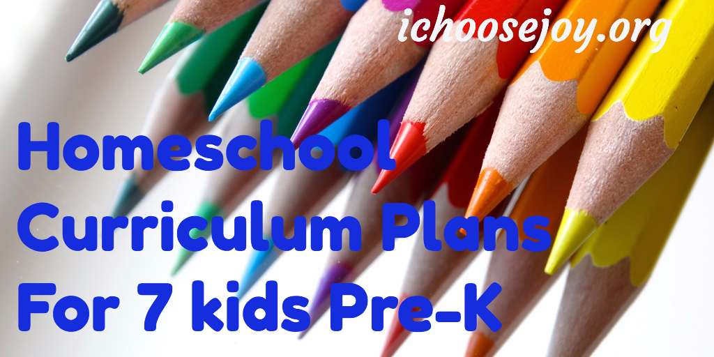 Homeschool Curriculum Plans Pre-K thru 7th Grade