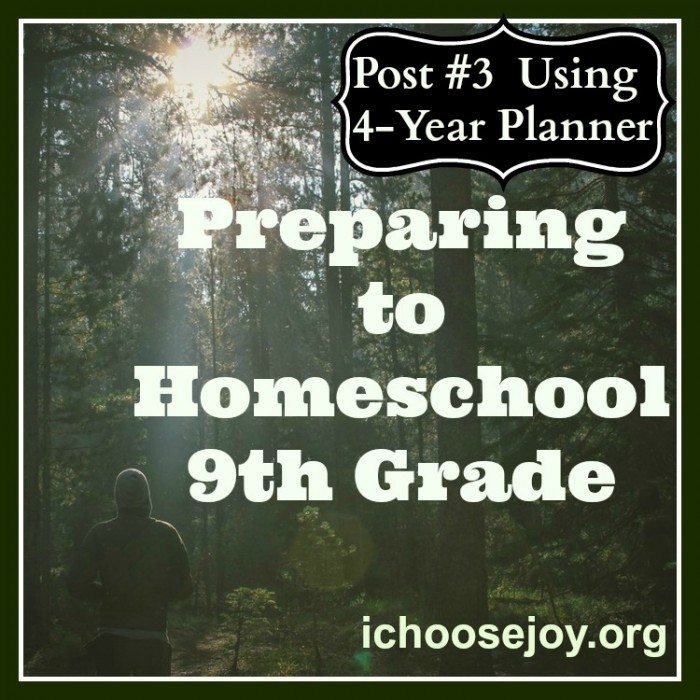 Preparing to Teach Ninth Grade- 4 Year Planner