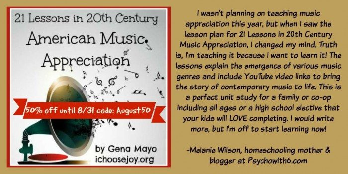 21 Lessons in 20th Century American Music Appreciation August sale Twitter Melanie Wilson