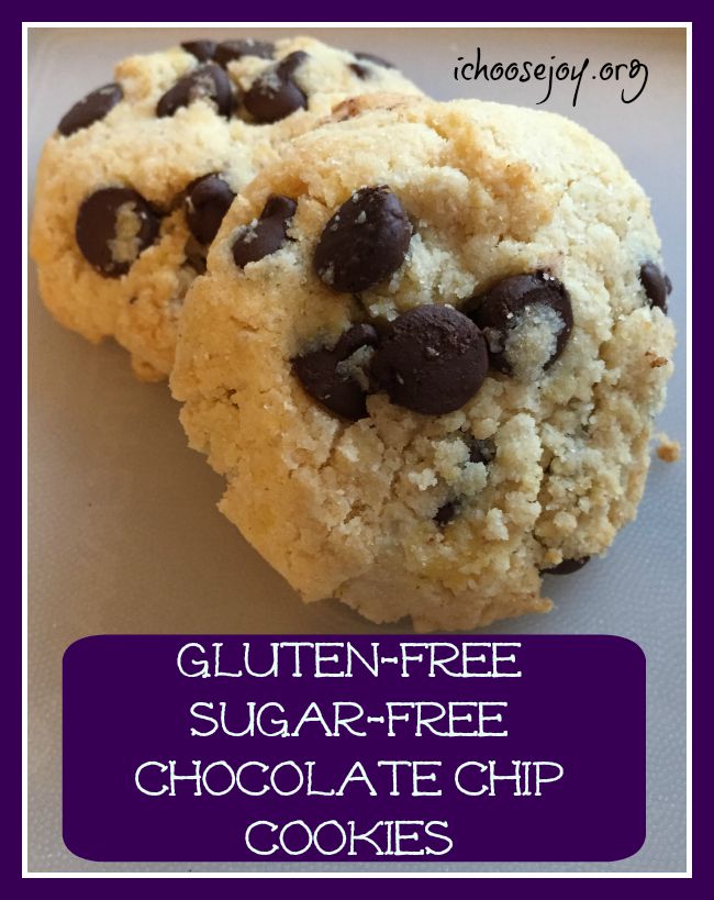 Gluten Free Sugar Free Chocolate Chip Cookies