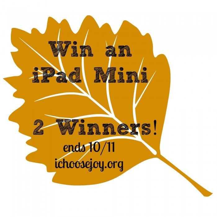 iPad Mini Giveaway ends Oct. 11