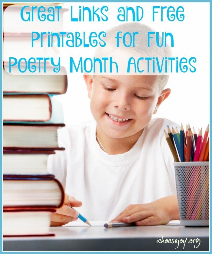 Great Links and Free Printables for Fun Poetry Month Activities
