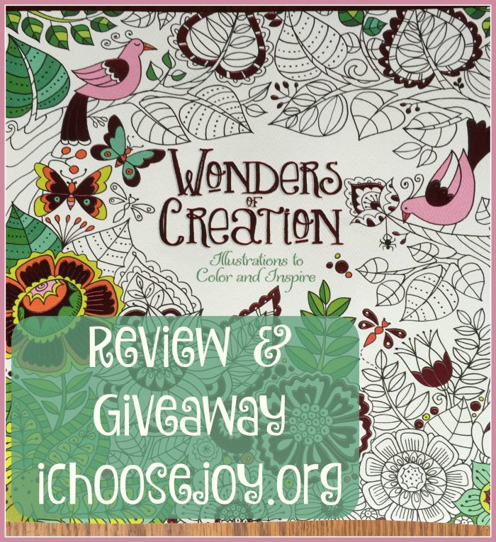 Review and Giveaway of Wonders of Creation- Illustrations to Color and Inspire
