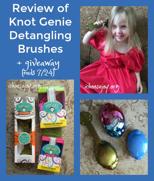 Review of Knot Genie Detangling Brushes (plus giveaway ends 7-24)
