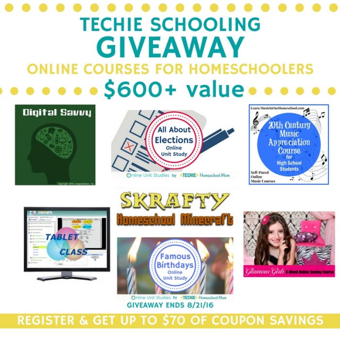Techie Schooling Online Courses for Homeschoolers Giveaway