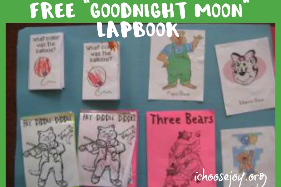 Free Goodnight Moon lapbook #lapbook #goodnightmoon #homeschool #ichoosejoyblog