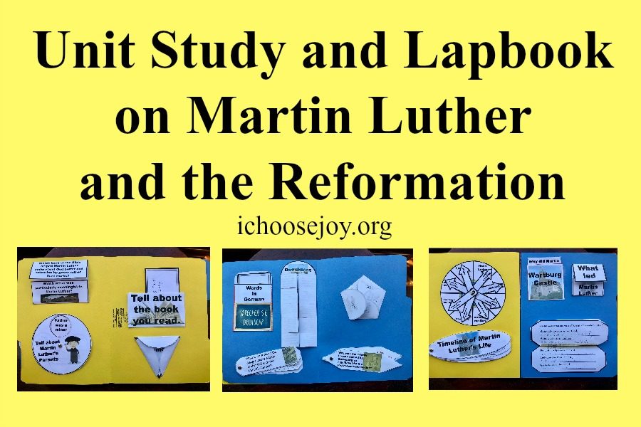 Martin Luther and the Reformation lapbook (14 mini booklets included)