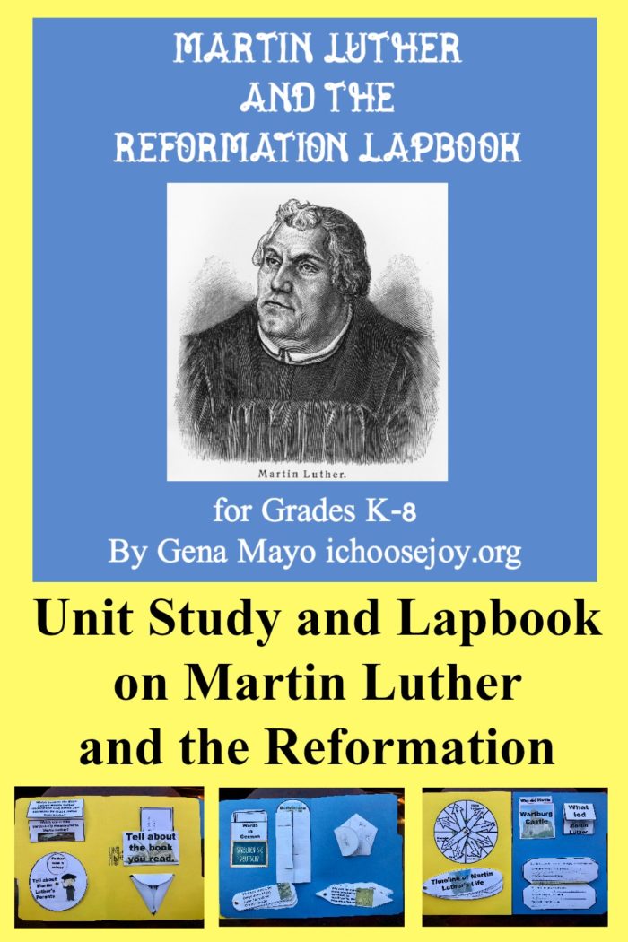 Martin Luther and the Reformation lapbook (14 mini booklets included)