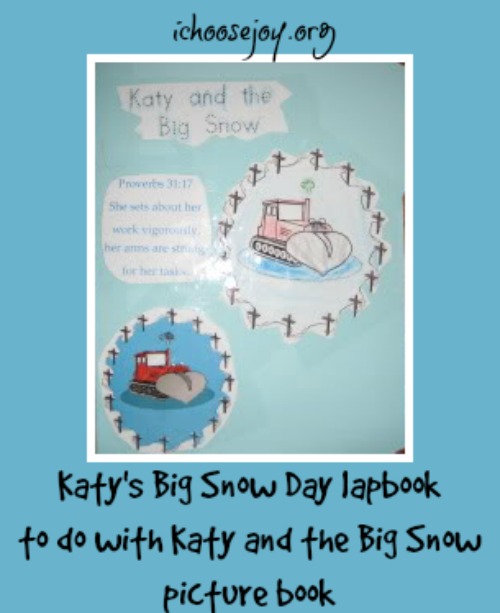 Katy's Big Snow Day lapbook to do with Katy and the Big Snow picture book