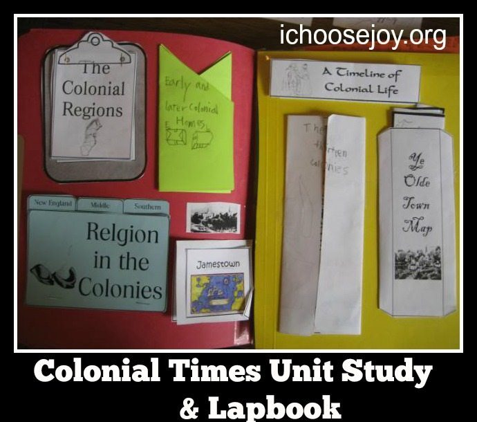 Colonial Times Unit and Lapbook