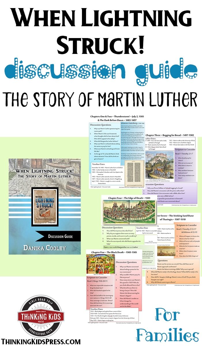 When Lightning Struck, historical fiction for teens about Martin Luther, perfect for Reformation Day, free discussion guide