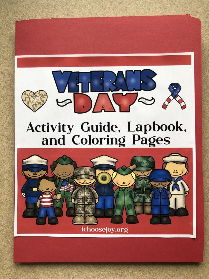 Veterans Day Activity Guide, Lapbook, and Coloring Pages