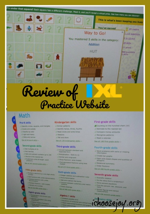 Review of IXL Website for math and language arts practice