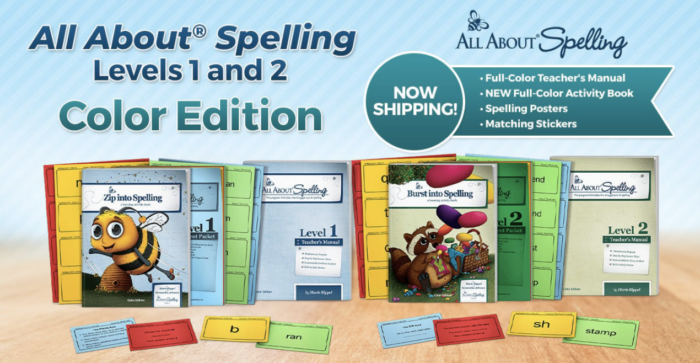 All About Spelling homeschool curriculum, now in color