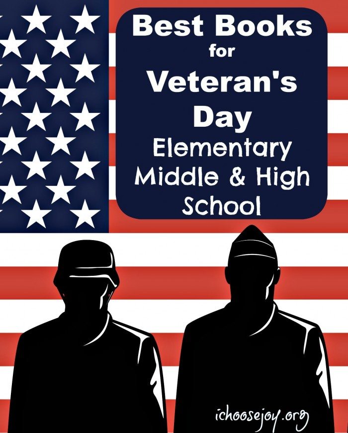 Best Books for Veteran's Day Elementary, Middle, and High School #VeteransDay #Veterans #booklists #homeschooling #resources #greatbooks 