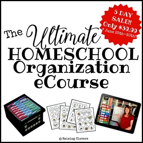 The Ultimate Homeschool Organization eCourse (introductory price)