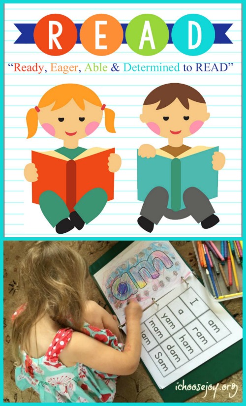 R.E.A.D. Ready, Eager, Able and Determined to Read kindergarten curriculum - I Choose Joy! #learntoread #kindergarten #homeschoolcurriculum #ichoosejoyblog