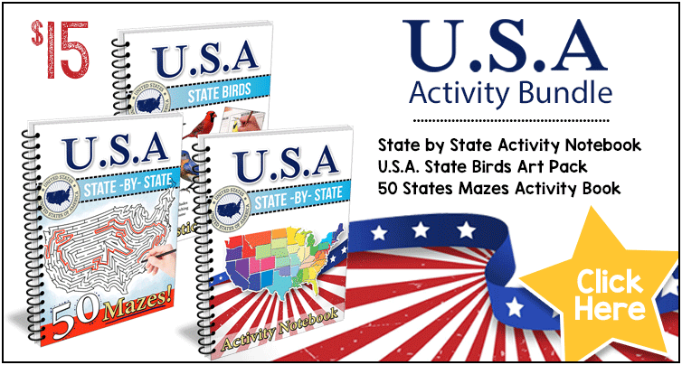 USA Activity Pack of 3 books in a set