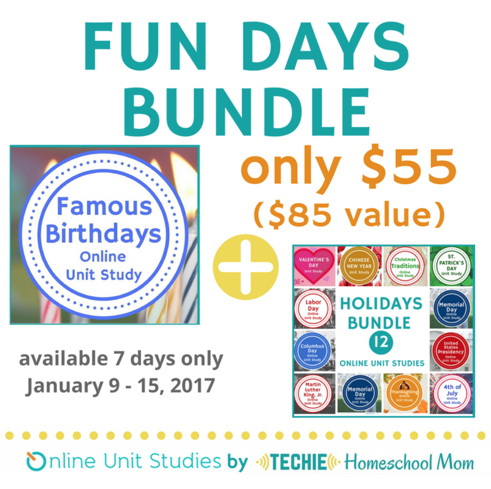 Fun Days Online Unit Study Bundle on Sale!