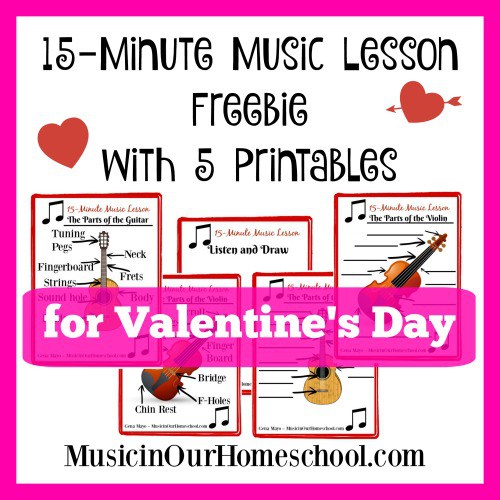 15-Minute Valentine's Day Music Lesson Freebie with 5 Printables