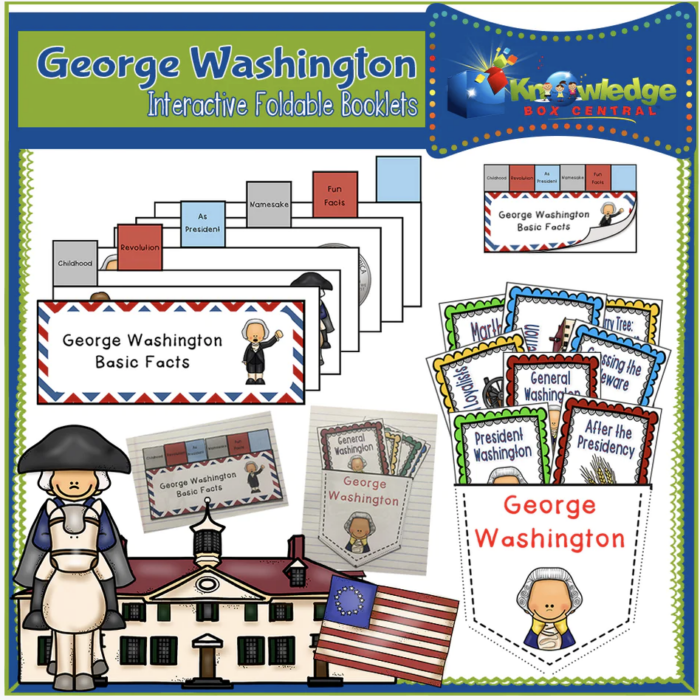 George Washington Interactive foldable booklets from Knowledge Box Central
