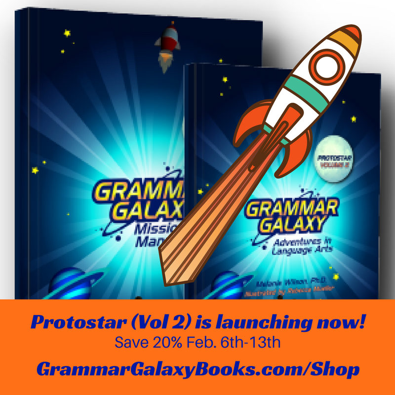 Grammar Galaxy Protostar, volume 2, is now available. Your kids will love it for language arts!