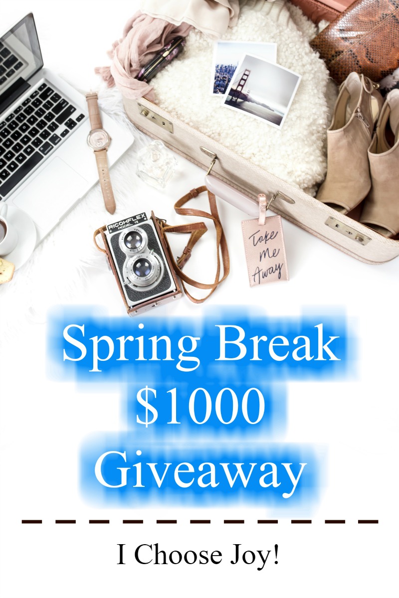 Spring Break $1000 Giveaway