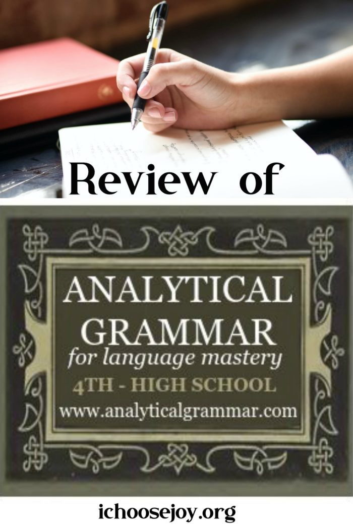 Review of Analytical Grammar curriculum for your homeschool.