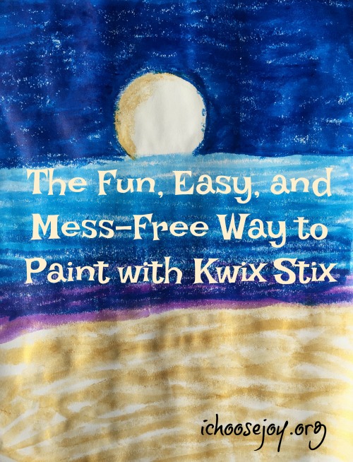 The Fun, Easy, and Mess-Free Way to Paint with Kwix Stix, and not just for little kids. Review from I Choose Joy!