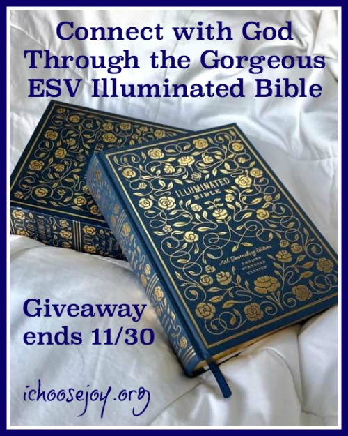 ESV Illuminated Bible Review and Giveaway. Get better connected with God and understand His Word more through Bible journaling. Giveaway ends 11/30.