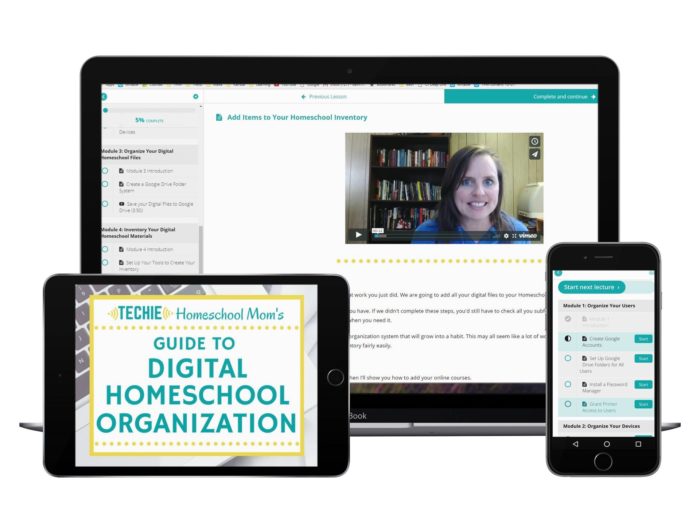 Guide to Digital Homeschool Organization, an ecourse to show you how to organize your digital homeschool materials and more in your homeschool. Only open 2 times a year. Registration is open now through Jan. 4!