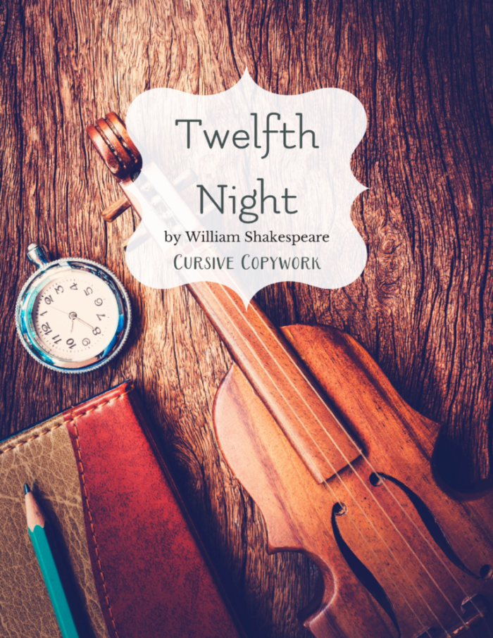 Twelfth Night Shakespeare copywork for students