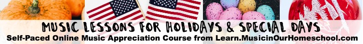Music Lessons for Holidays and Special Days self-paced online course for elementary students. Learn about some great music associated with holidays throughout the year, plus fun days such as Star Wars Day, Dr. Seuss Day, and Talk Like a Pirate Day!