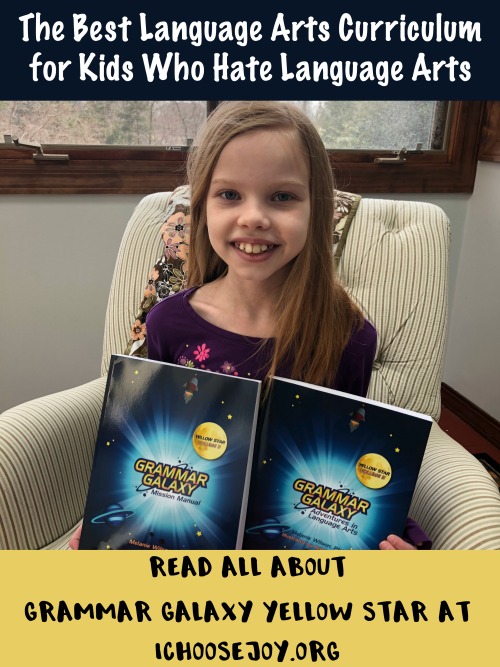 The Best Language Arts Curriculum for Kids Who Hate Language Arts - Read all about Grammar Galaxy Yellow Star at ichoosejoy.org