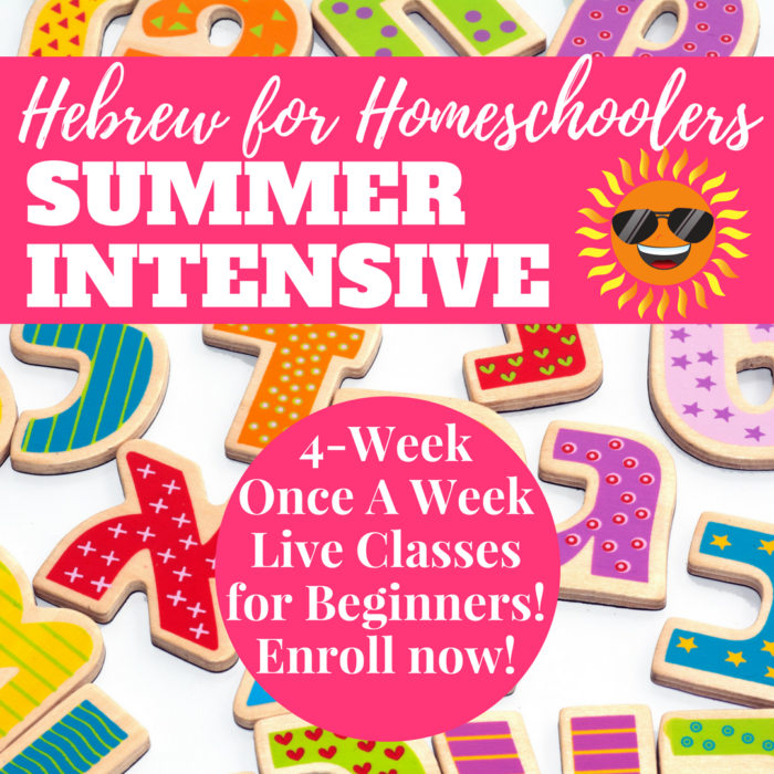 Hebrew for Homeschoolers Summer Intensive 4-week course