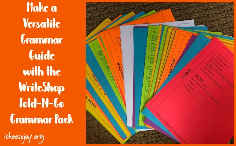 Make a Versatile Grammar Guide with the WriteShop Fold-N-Go Grammar Pack, review and giveaway