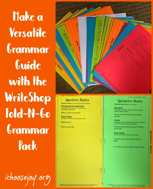 Make a Versatile Grammar Guide with the WriteShop Fold-N-Go Grammar Pack, review and giveaway