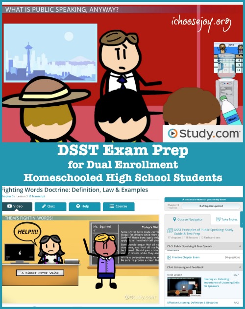 DSST Exam Prep for Dual Enrollment Homeschooled High School Students from ichoosejoy.org #DSST #DSSTexam #homeschool #ichoosejoy