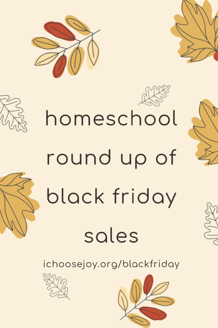 Homeschool Round up of Black Friday sales, updated each year