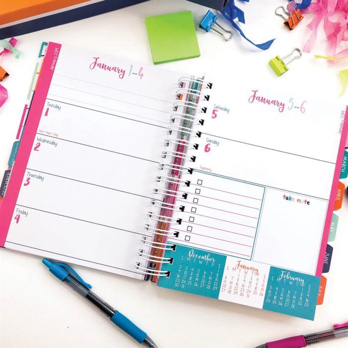 This amazing planner set is a no-brainer with this deal! Get an 18-month "Reminder Binder" planner, desk calendar, and a set of stickers! #planner #plannergirl #ichoosejoyblog #organization
