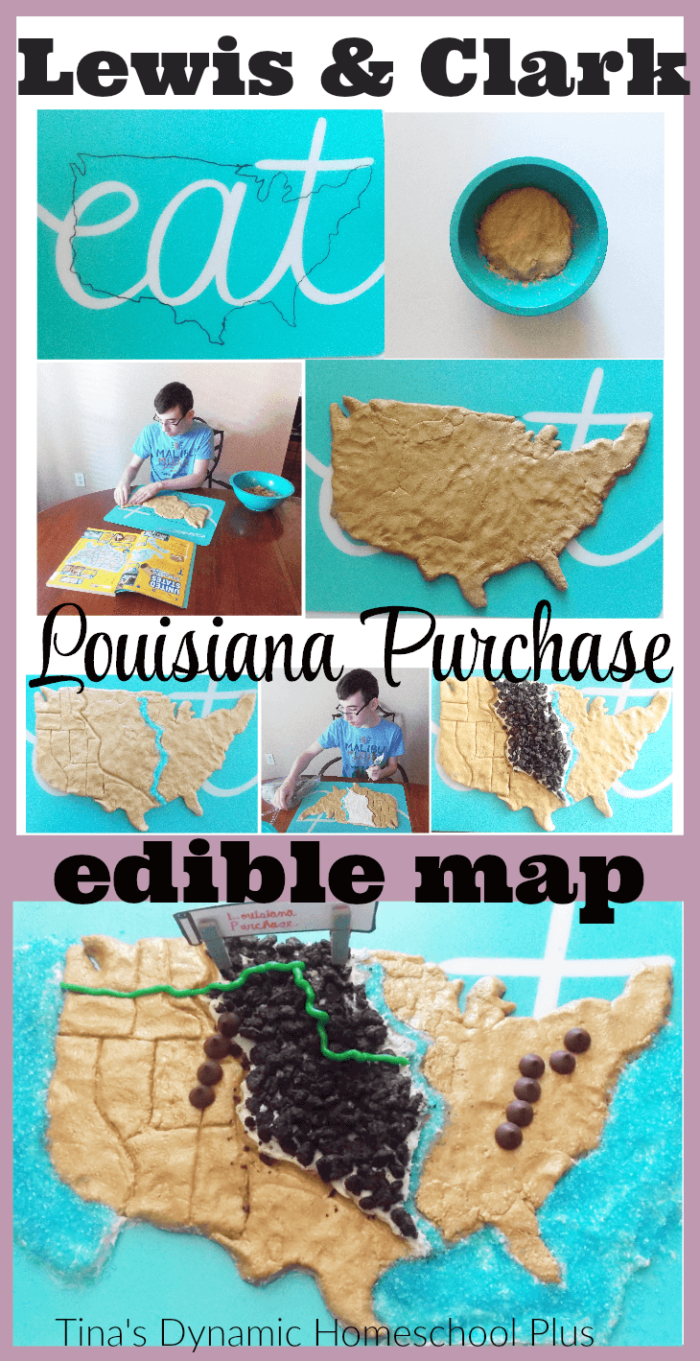 Lewis and Clark Louisiana Purchase Edible Map. A great visual to understand how vast it was. Grab the directions here and see more ideas from The Ultimate List of U.S. State Study Resources