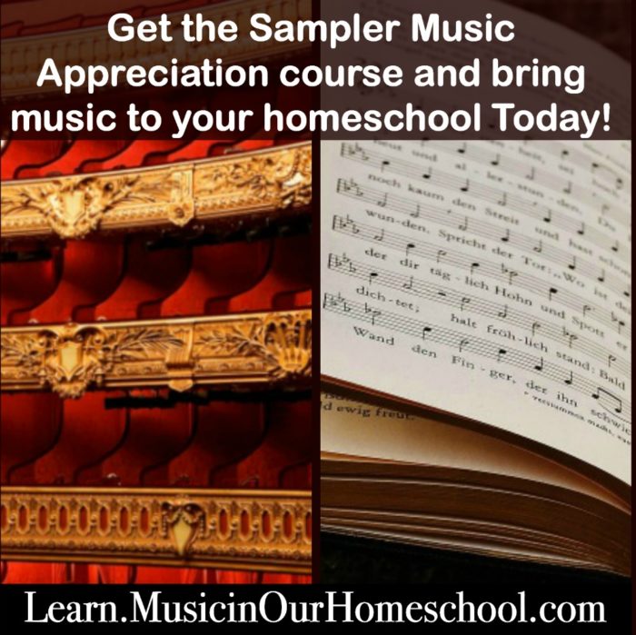 Have some fun taking a mini-music appreciation course with these 10 lessons: Instruments of the Middle Ages, Handel, Patriotic Music, Blues and Jazz, Aaron Copland, Gilbert & Sullivan, Dvorak and Henry T. Burleigh, "James and the Giant Peach" the Musical, Music for Veteran's Day, and Music for Thanksgiving. You'll even find 6 bonus lessons from: State Songs of the 50 U.S. States, 10 Weeks of Shakespeare, Great Hymns of the Faith, 100 Delightful Classical Music Pieces mini-course, Music for Christmas, and Music Playlists for Homemaking. #musicinourhomeschool #homeschoolmusic #musiceducation #onlinemusiccourse