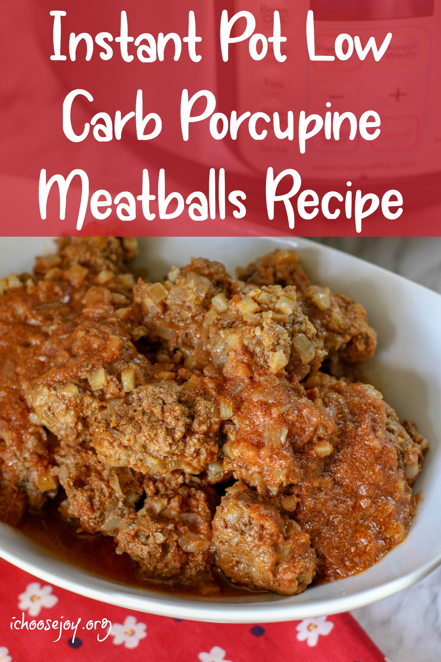 Instant Pot Low Carb Porcupine Meatballs Recipe