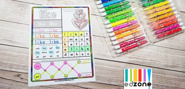 Sight Word of the Week from Crafty Classroom will make your homeschool fun! #reading #kindergarten #preschool #homeschool