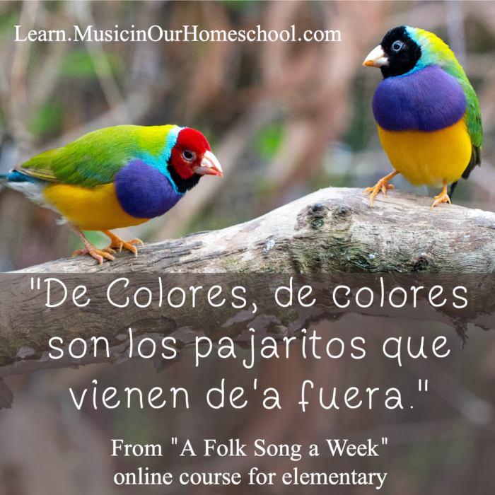 "A Folk Song a Week" is the newest course from Music in Our Homeschool. Learn 36 songs with your kids. #musiced #folksongs #afolksongaweek #musicinourhomeschool