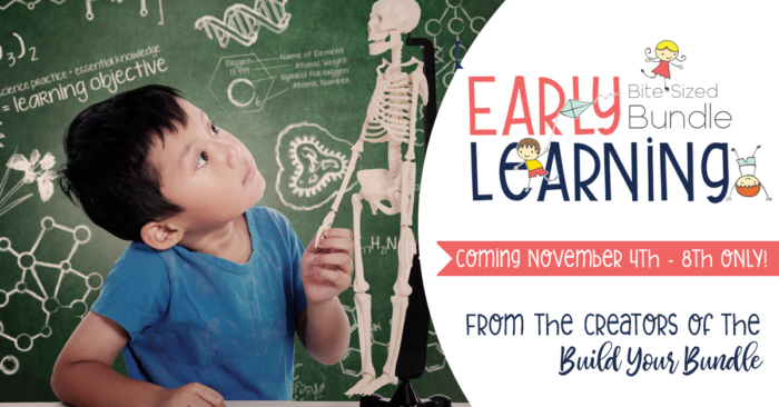 Build Your Bundle's Early Learning Bite-Sized Bundle is a great collection of resources for your youngest kids, preschool through 2nd grade. #ichoosejoynow #earlylearning #preschool