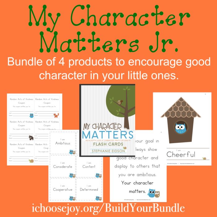 My Character Matters Jr., a bundle of 4 products to encourage good character in your little ones.