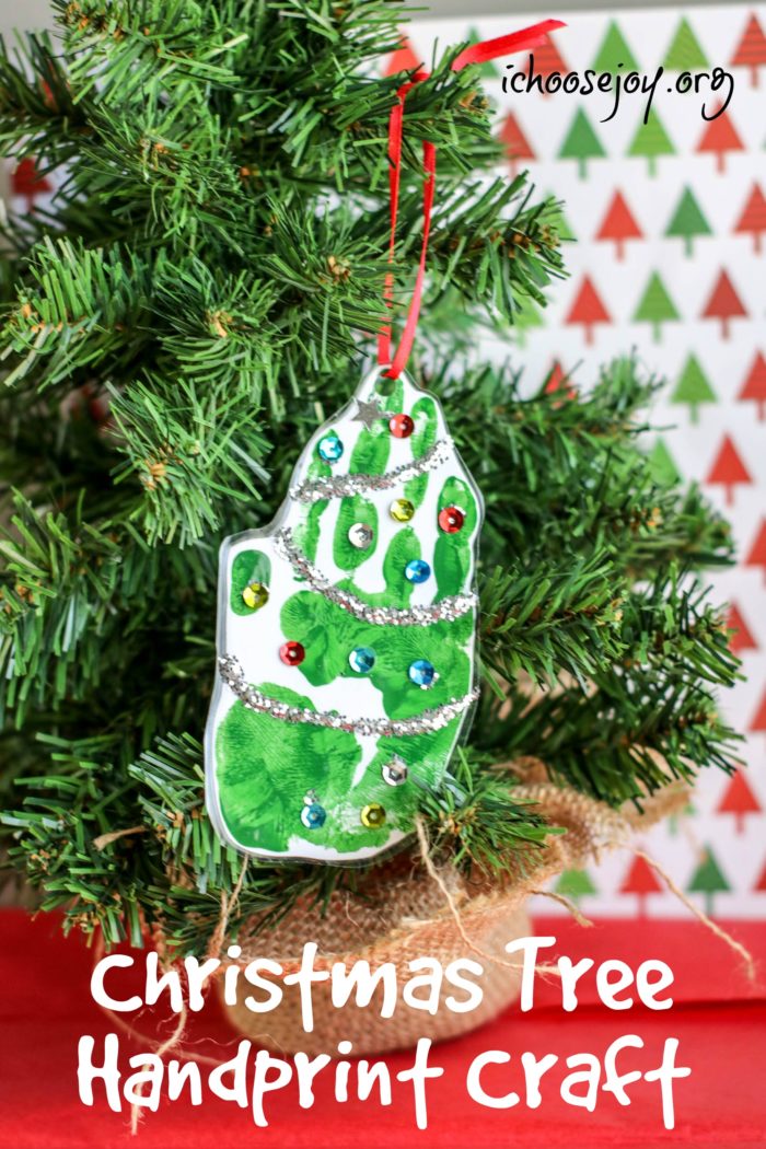Christmas Tree Handprint Ornament Craft
